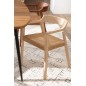 Chaise avec accoudoirs en bois naturel 55x55x71 cm