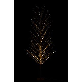 Abete nudo con led in metallo nero 90x90x200 cm