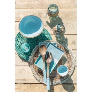 Set de 2 photophores en verre vert 13x9.5x13 cm