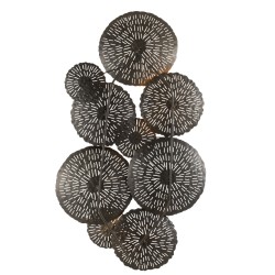 copy of Décoration murale de cercles en métal orange 63x103x8 cm