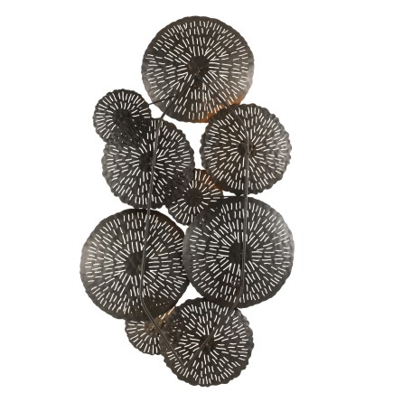 copy of Décoration murale de cercles en métal orange 63x103x8 cm