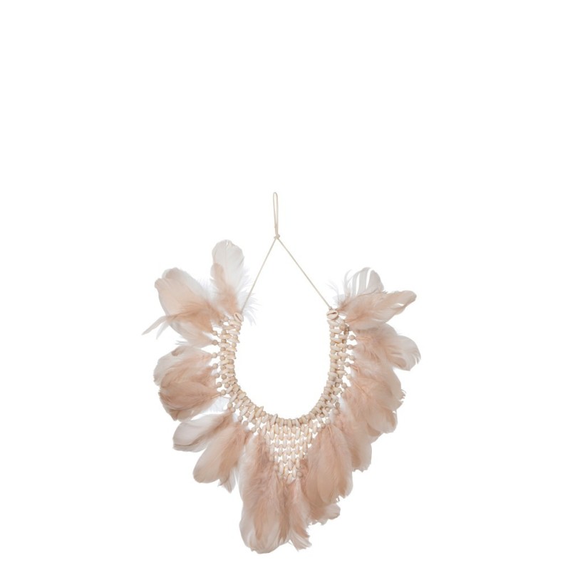 copy of Collier 2 Plumes/Coquillages Boho Saumon copy of Collier 2 Plumes/Coquillages Boho Saumon