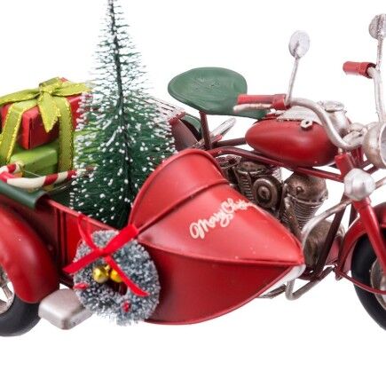 Decorazione Natalizia Rosso Multicolore Sidecar 19 x 14 x 13 cm