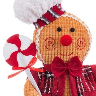 Bonhomme en pain d'épices Multicouleur 20 x 18 x 28 cm