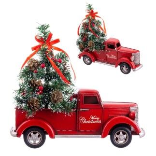 Decorazione Natalizia Rosso Multicolore Flatbed truck 39 X 10 X 37 CM