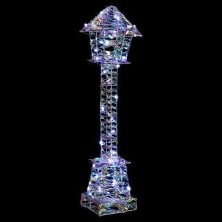 Decorazione luminosa Argentato Lampioni 13 x 13 x 58 cm