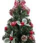 Sapin de Noël Rouge Vert PVC Ananas 26 x 26 x 50 cm