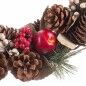 Corona de Navidad Multicolor Natural Plástico Foam Piñas 28 X 8 X 29 CM