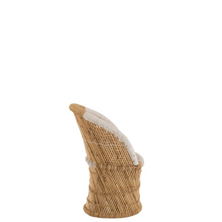 Silla infantil de bambú para interior o exterior en madera natural de 67x58x77 cm.