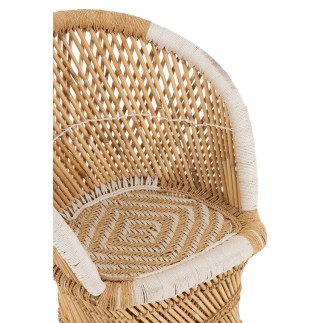 Fauteuil Enfant bambou intérieur ou exterieur en bois naturel 67x58x77 cm
