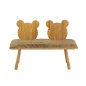 Banc enfant 2 places en forme d'ourson en bois beige 90x34x62 cm Banc enfant 2 places en forme d'ourson en bois beige 90x34x62 cm