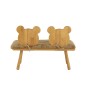 Banc enfant 2 places en forme d'ourson en bois beige 90x34x62 cm Banc enfant 2 places en forme d'ourson en bois beige 90x34x62 cm