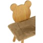 Banc enfant 2 places en forme d'ourson en bois beige 90x34x62 cm Banc enfant 2 places en forme d'ourson en bois beige 90x34x62 cm