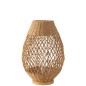 Candeeiro de mesa em metal e madeira bege 38x38x54,5 cm Candeeiro de mesa em metal e madeira bege 38x38x54,5 cm