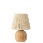 Lampe led en bois beige 16.5x16.5x23 cm Lampe led en bois beige 16.5x16.5x23 cm