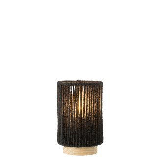 Lámpara led en metal negro 10.5x10.5x16 cm