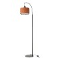 Lanterna de metal e fibra laranja 56x27x168 cm