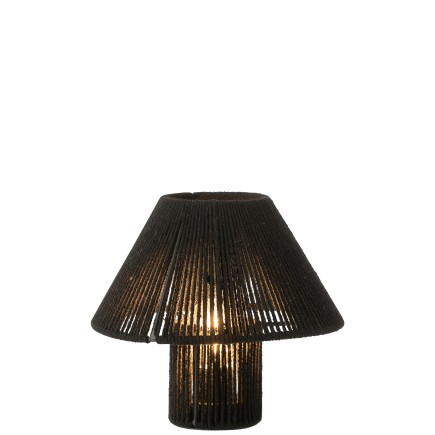 Lámpara led de algodón negro 21.2x21.2x18.7 cm