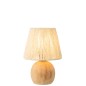 Lampe led en bois beige 16.5x16.5x23 cm Lampe led en bois beige 16.5x16.5x23 cm