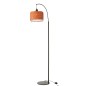 Lanterna de metal e fibra laranja 56x27x168 cm