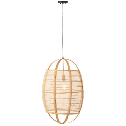 Lámpara de techo de madera beige 43x43x66 cm