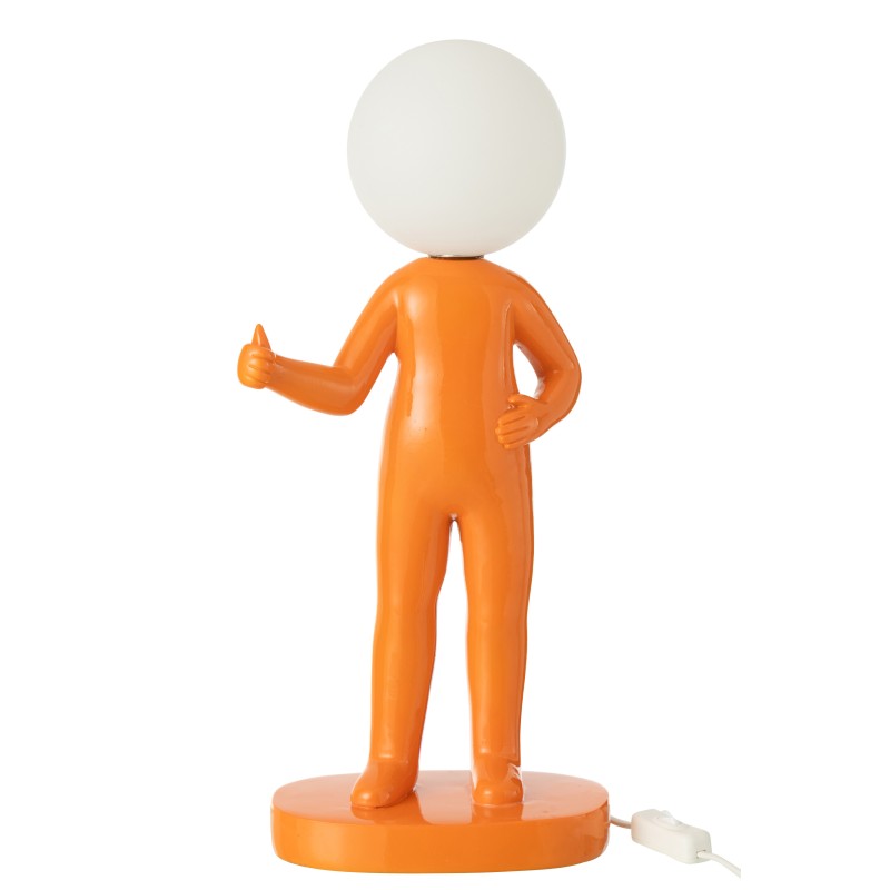 Lámpara de mesa de resina naranja 19.5x14x44.5 cm