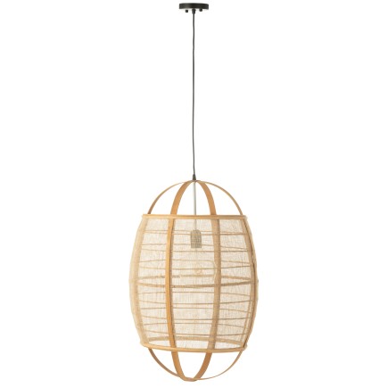 Lámpara de techo de madera beige 43x43x66 cm