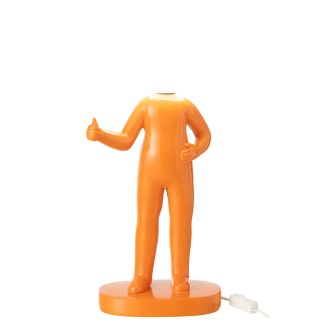 Lámpara de mesa de resina naranja 19.5x14x44.5 cm