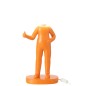 Lámpara de mesa de resina naranja 19.5x14x44.5 cm