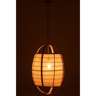 Lámpara de techo de madera beige 43x43x66 cm