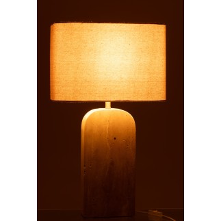 Lampada da tavolo in pietra beige 40x20x71 cm