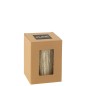 Lâmpada LED em metal bege 10,5 x 10,5 x 16 cm Lâmpada LED em metal bege 10,5 x 10,5 x 16 cm