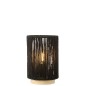 Lâmpada LED em metal preto 13,5 x 13,5 x 20 cm Lâmpada LED em metal preto 13,5 x 13,5 x 20 cm