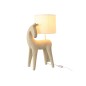 Lámpara caballo de resina beige 32x23.5x56 cm