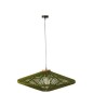 Candeeiro suspenso em metal verde 93x93x36 cm