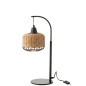 Candeeiro lanterna em metal e fibra bege 17x17x52 cm Candeeiro lanterna em metal e fibra bege 17x17x52 cm