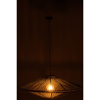 Candeeiro suspenso em metal verde 93x93x36 cm