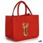 Bolsa Navideña Reno Rojo Dorado 19 x 42 x 35 cm (12 Unidades)