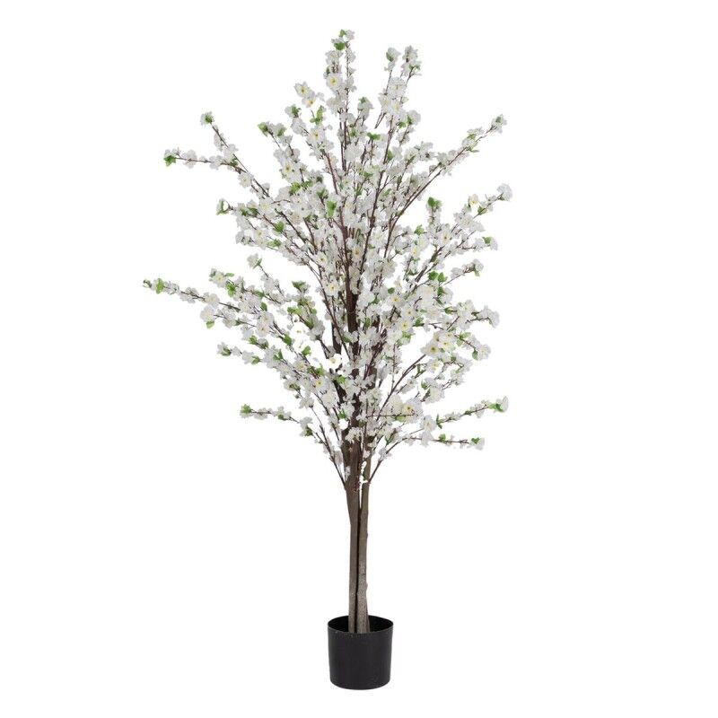 Pianta Decorativa PVC Legno Cemento Tessuto 45 x 45 x 180 cm