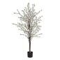 Pianta Decorativa PVC Legno Cemento Tessuto 45 x 45 x 180 cm