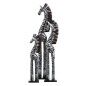 Statua Decorativa Nero Argentato Legno 19 X 12 X 100 CM
