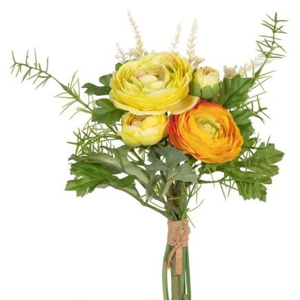 Fiore Decorativo Verde Arancio 20 x 20 x 32 cm