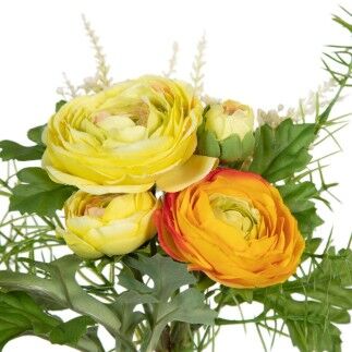 Fiore Decorativo Verde Arancio 20 x 20 x 32 cm