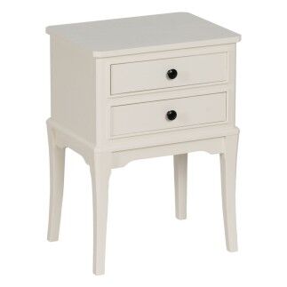 Comodino Bianco Legno di pino Legno MDF 43 X 33 X 60 CM