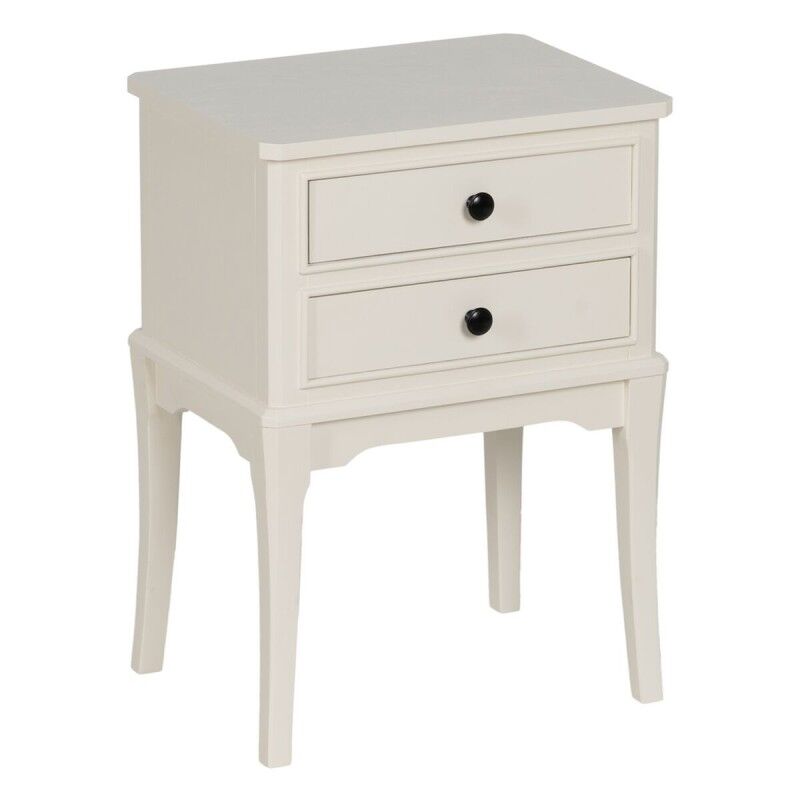 Comodino Bianco Legno di pino Legno MDF 43 X 33 X 60 CM