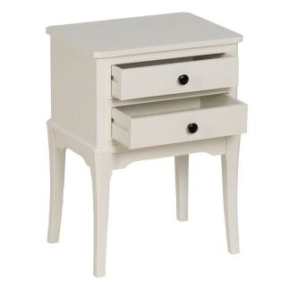 Comodino Bianco Legno di pino Legno MDF 43 X 33 X 60 CM