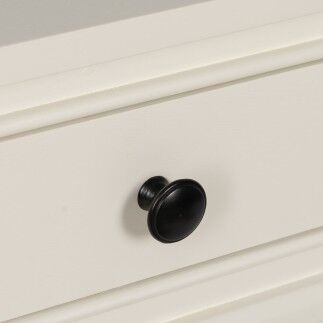 Comodino Bianco Legno di pino Legno MDF 43 X 33 X 60 CM