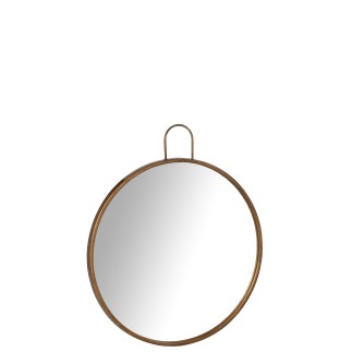 Miroir rond à bord doré Diamètre 60.5 cm