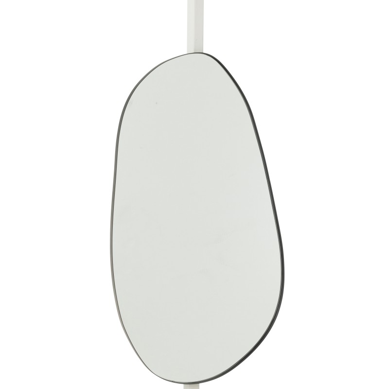 Espelho irregular com moldura metálica preta 108x59 cm