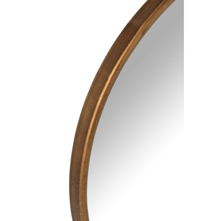 Miroir rond à bord doré Diamètre 60.5 cm
